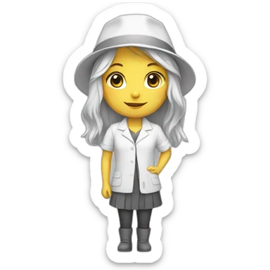 Architect White Rabbit Girl sticker