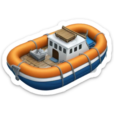 Raft Ship Boat sticker