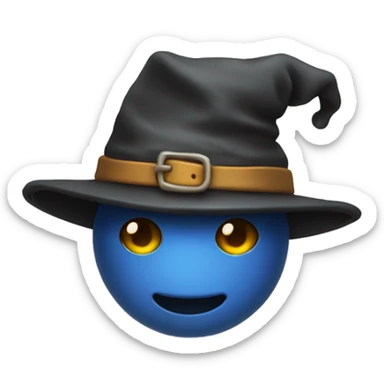 Chat avec un chapeau de sorcière  sticker