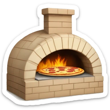 brick pizza oven beige  sticker