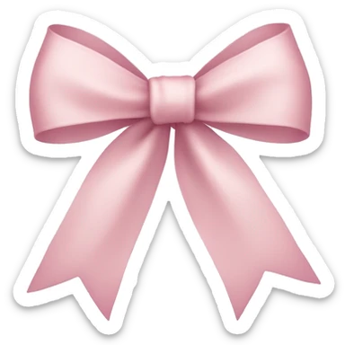 light pink ribbon bow sticker