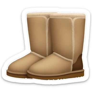 Beige and brown Uggs sticker