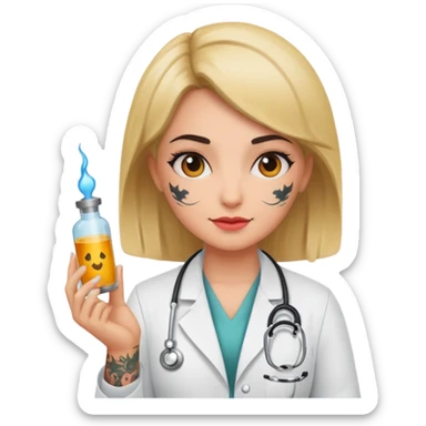 tattooed doctor girl sticker