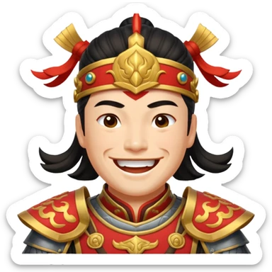 Laughing Lu bu from 3 kingdoms in discord emoji format  sticker