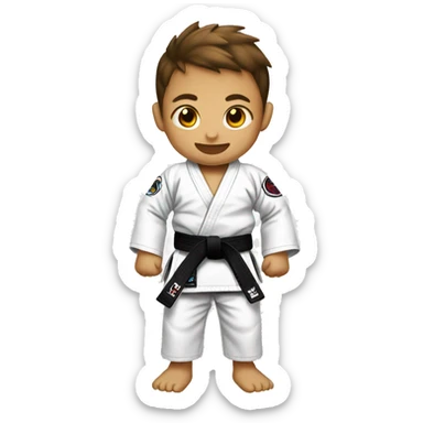 Shark-kid wearing a Jiu-Jitsu gi  sticker