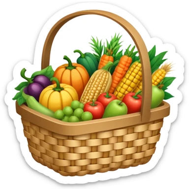 harvest food basket sticker