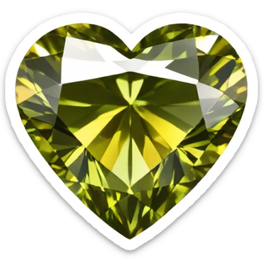 Heart shaped 56-carat mix color diamond sticker