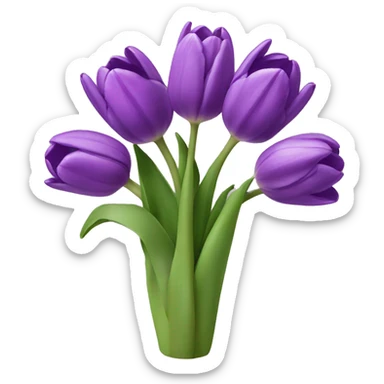 Purple tulips ￼ sticker