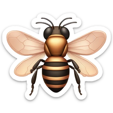 Rose gold honeybee sticker