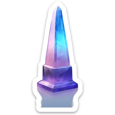 Obelisk made of crystal sticker