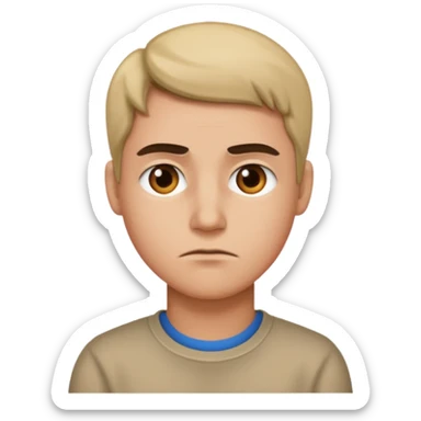 Cara de ligera desaprobacion sticker