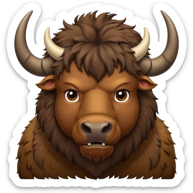 bisonte americano en zoológico sticker