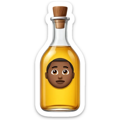 Oil bottle with diddy as the brand  sticker