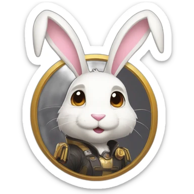 yugy bunny playing winston overwatch sticker