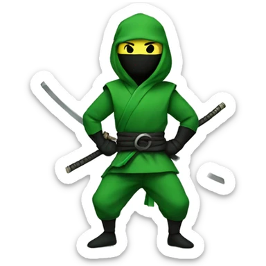green ninja  sticker