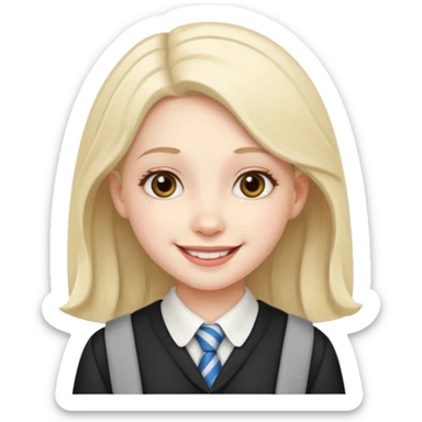 cute school girl jewish sticker