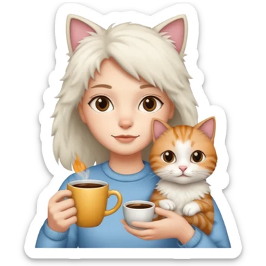Coffee and cats sticker