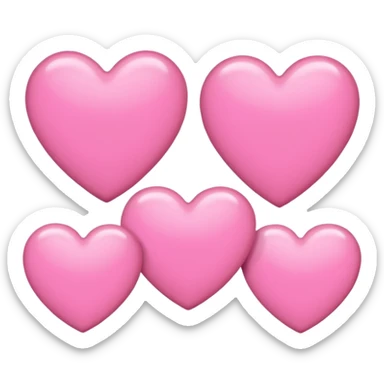 Pink hearts  sticker