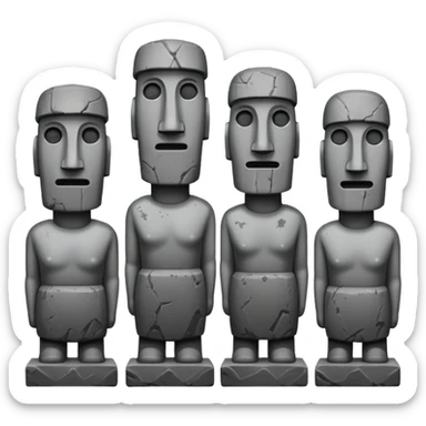 Moai Statues sticker