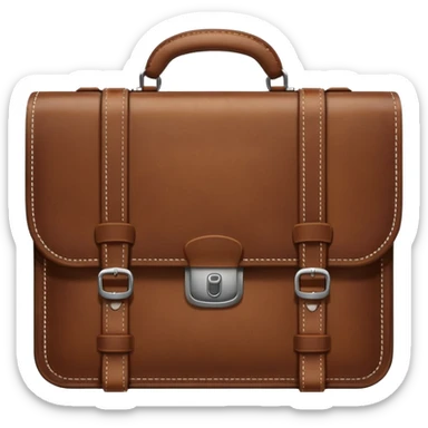 emoji de maletin marron de empleo sticker