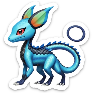 Meloetta-Dewott-Salandit-Nargacuga-Pokémon-Fakémon-fusion-hybrid-creature sticker