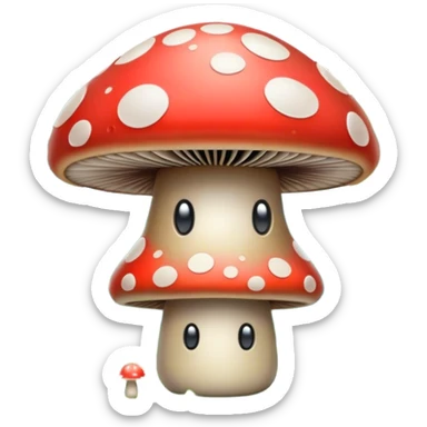 A mushroom with WiFi antennas growing in a cyber forest sticker
