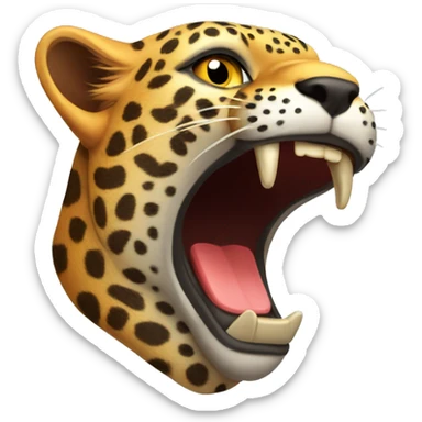 volcano leopard sticker