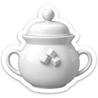 sugar bowl with sugar cubes sticker