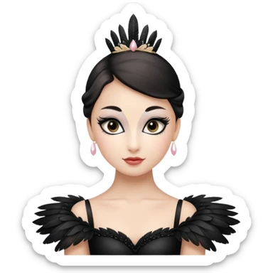 Black Swan costume ballerina sticker