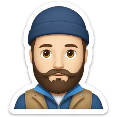 cübbe giyen takkeli sakallı bir insan emojisi sticker