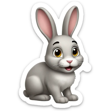 Funny bunny sticker