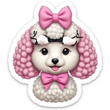Poodle Rosa sticker