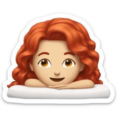 relaxes red hair gurl sticker