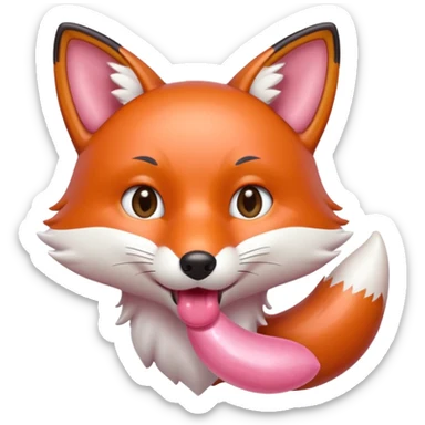 The Fox and The Chewing Gum Light Pink sticker