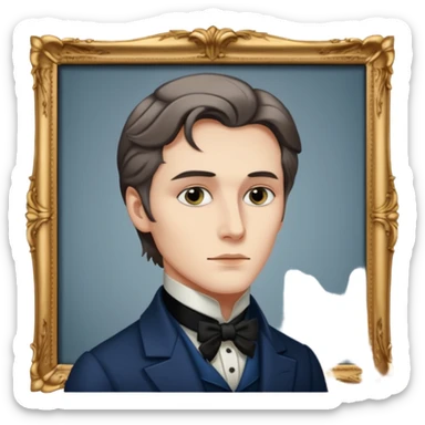 Dorian Gray looks at his portrait sticker