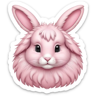 pastel pink hare  sticker