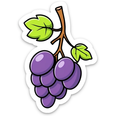 one individual grape berry sticker