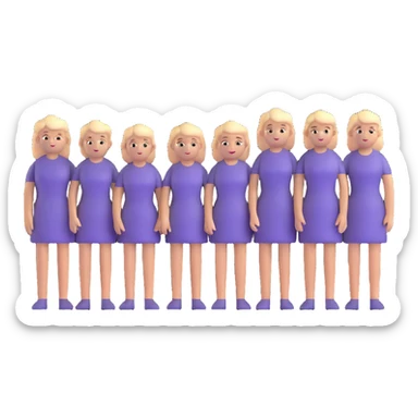 five white people standing together in a team sticker