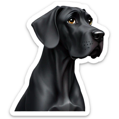 Black Great Dane sticker