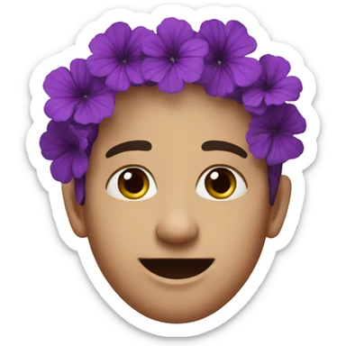 Dark purple geranium  sticker