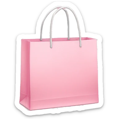 Light pink shopping bag sticker