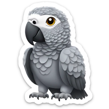 African grey parrot sticker