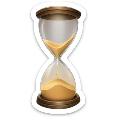hourglass with flowing sand sticker