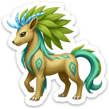 Tribal Colorful Fruity Gay Masculine Manectric-Suicune-Zygarde-fusion-hybrid-creature  sticker