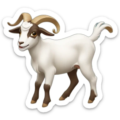 Twirling Goat sticker