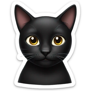 Black cat sticker