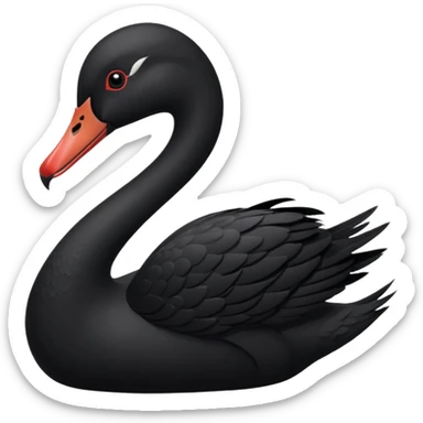 Black swan sticker