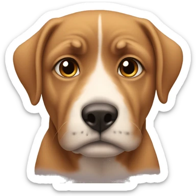 Guilty face with puppy eyes  sticker