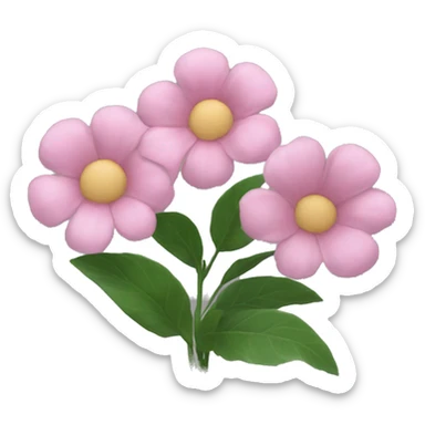 pink moon flowers sticker