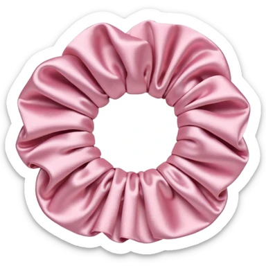 pastel pink satin scrunchie sticker